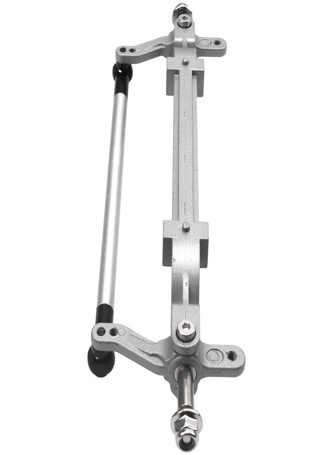 Vgoohobby Metal Front Axle Steering Link Rod Pole Wheel Axle Compatible with Tamiya 1/14 RC Tractor Truck (Silver) - Image 3